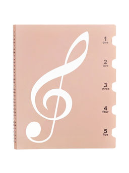 Нотная папка - 30 файлов 60 листов розовая