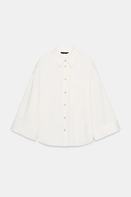 CAMISA OVERSIZE MANGA ANCHA / Crudo - Zara фото 7