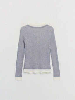 Облегающий лонгслив с двумя слоями / Zarina  фото 3