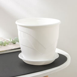 Цена за 2 шт. Горшок для цветов с поддоном «Венеция», 2 л, d=16 см, белый