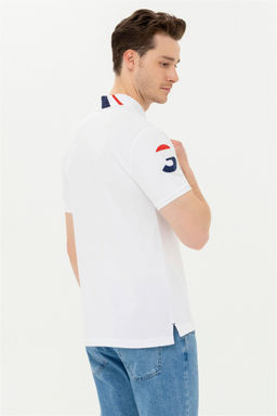 U. S. Polo Assn Мужская белая базовая футболка с воротником-поло - U.s. polo assn фото 6