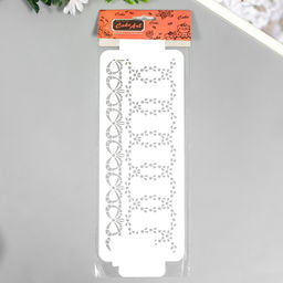 Трафарет бордюрный пластиковый  "Кружочки бантики" пластик, 11х32 см