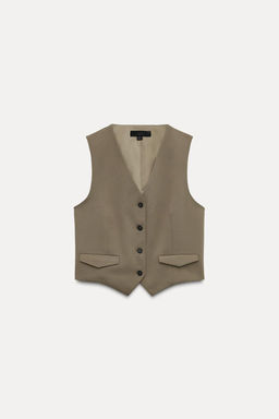 WAISTCOAT WITH CONTRAST BACK - Zara фото 4