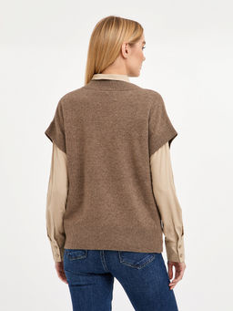 пуловер женский свободного кроя с коротким рукавом - Glenfield фото 5