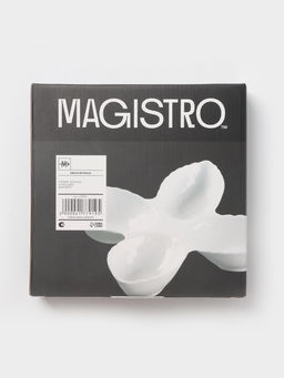 Менажница 4 ячейки Magistro «Лист Бланш», 27×4 см, фарфор, белая