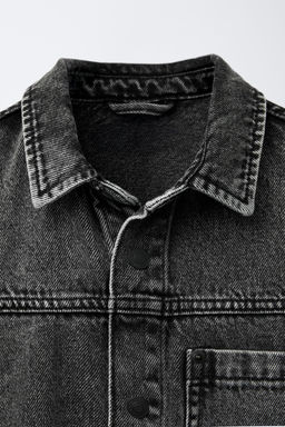 EMBROIDERED DENIM OVERSHIRT - Zara фото 3