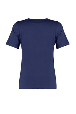 Lacivert %100 Pamuk Basic Bisiklet Yaka Orme T-Shirt TWOSS23TS00000