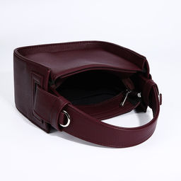 Сумка-тоут TEXTURA на молнии, цвет бордовый  фото 6