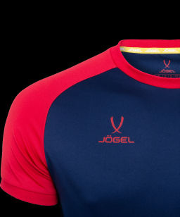 Футболка игровая JOGEL CAMP Reglan Jersey, темно-синий/красный, детский