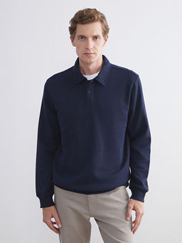 Polo Yaka Erkek Sweatshirt