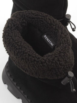 04-PAL273-1Z BLACK Ботинки зимние женские (натуральная замша, 100% шерсть)