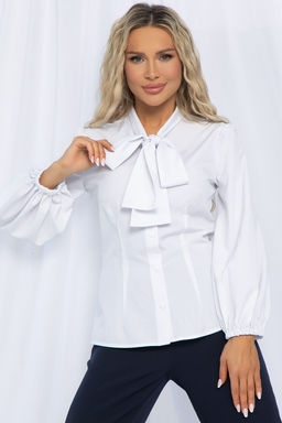 Блуза Венеция (белая) Б13014-14М - Lt collection фото 8