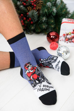 Носки мужские Санта байкер - Berchelli фото 2