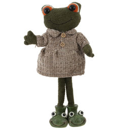 Игрушка набивная "Лягушка", L10 W7,5 H27 см, 2в.