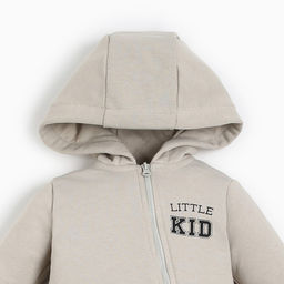 Комбинезон с капюшоном Крошка Я Street style, рост 62-68 см, бежевый  фото 2