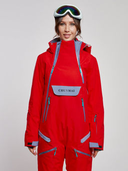 Горнолыжный комбинезон женский зимний красного цвета 2323Kr - Chunmai фото 8