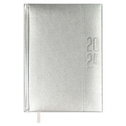 Ежедневник датированный 2024 ESCALADA, А6+, 176 л., арт. 63797/ 20 ПЛОНЖЕ МЕТАЛЛИК СЕРЕБРЯНЫЙ