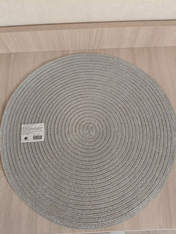 Салфетка для сервировки (мат на стол) 38см, круглая, серая, Y4-5602 (417918) /DANIKS/  фото 7