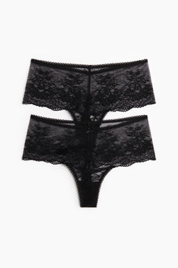 Pack de 2 bragas thong de encaje