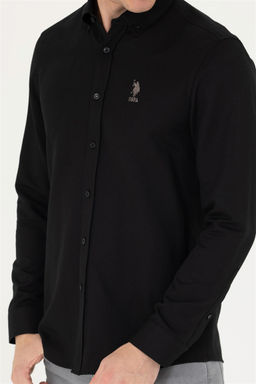 Мужская черная базовая рубашка с длинным рукавом Неожиданная скидка в корзине - U.s. polo assn фото 6
