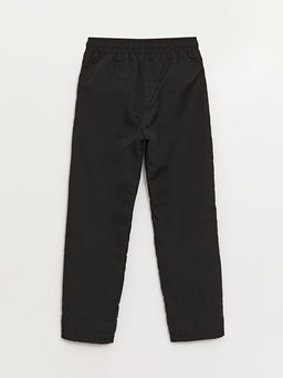 Beli Lastikli Bask?l? Polar Astarl? Erkek ?ocuk Pantolon