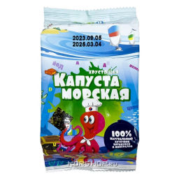 Хрустящая морская капуста "Осьминожка" Nori Land, Корея, 4,5 г Акция