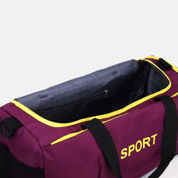 Сумка спортивная на молнии, отдел для обуви, 2 наружных кармана, длинный ремень, цвет фиолетовый - Simaland фото 5