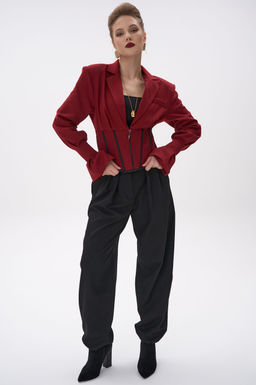 Пиджак  корсет Джуди (бордовый) - Эльза фото 10