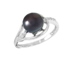 Кольцо из серебра жемчуг, км027ч