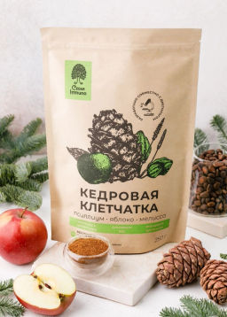 Кедровая клетчатка Cedar Immuno, 250 г псиллиум, яблоко, мелисса - Сибирский кедр фото 3