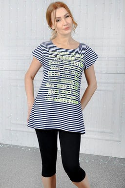 Арт. 011 Пижама с бриджами 48-52 (3 шт) Цвет:ассорти