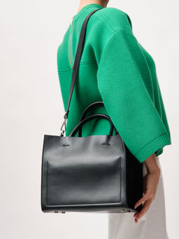 Кожаная сумка Deboro 30902 черный