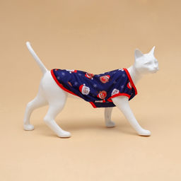 Майка для животных Новогодняя ночь, размер S (ДС 25, ОШ 25, ОГ 35 см), синяя - Пижон фото 3