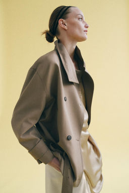 ZW COLLECTION FLOWING JACKET WITH BELT - Zara фото 2