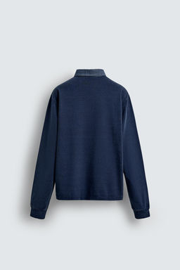CONTRAST COLLAR POLO SWEATSHIRT - Zara фото 8