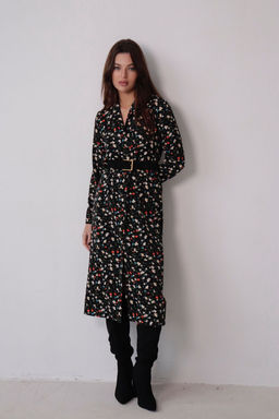 Платье-рубашка с английским воротником принт - Martichelli фото 211