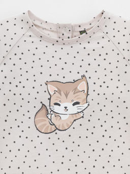 КР 302855/бежевый 4002 Н084 к607 лонгслив (футболка дл.рукав) д/дев яс