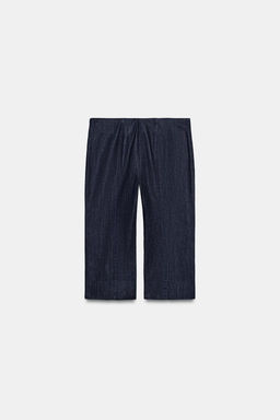 PANTAL?N CAPRI DENIM ZW COLLECTION / Azul - Zara фото 11