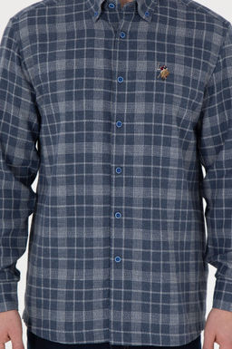 Мужская темно-синяя рубашка с длинным рукавом Неожиданная скидка в корзине - U.s. polo assn фото 6