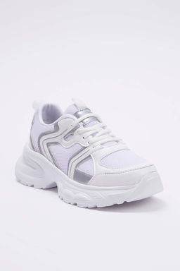 Trendyolmilla Shoes Beyaz Konstrast Kal?n Taban Kad?n Spor Ayakkab? TAKSS25SN00061  фото 3
