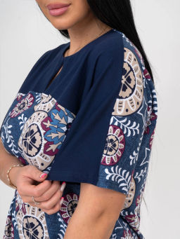 Костюм женский, цвет синий белый бежевый