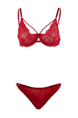 K?rm?z? Dantel Biye Detayl? Kaps?z Ic Camas?r? Tak?m? THMSS26CC00005 - Trendyolmilla фото 2