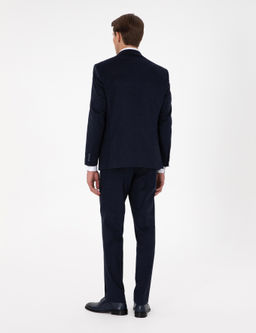 Lacivert Slim Fit Tak_m Elbise
