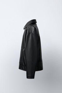 FAUX LEATHER BIKER JACKET