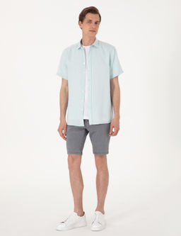 Su ye_ili %100 Keten Regular Fit K_sa Kollu G_mlek - Pierre cardin фото 4