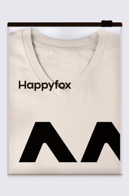 Женская футболка оверсайз с V-вырезом Happyfox