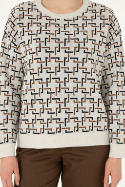 Женский кремовый свитер с круглым вырезом Неожиданная скидка в корзине - U.s. polo assn фото 6