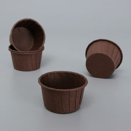 Цена за 100 шт. Форма для выпечки кексов бумажная UPAK LAND «Маффин», 6.5×5×3 см, одноразовая, коричневая