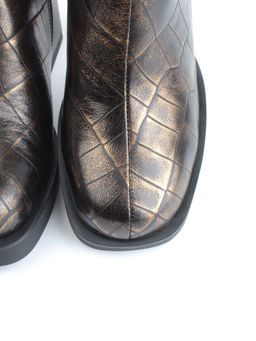 04-ZYM937 BLACK GOLD Ботильоны зимние женские (натуральная кожа, натуральный мех) - Фабричный китай фото 11