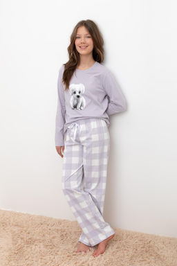 Crockid _ КБ 2830/лепесток орхидеи,клетка виши пижама для дев